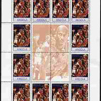 Angola 2000 Sports Legends - Michael Jordan (Basketball) perf sheetlet containing 12 values plus label unmounted mint