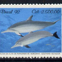 Brazil 1992 UN Conference on Environment #1 2500cr (Spinner Dolphins) unmounted mint SG 2519*
