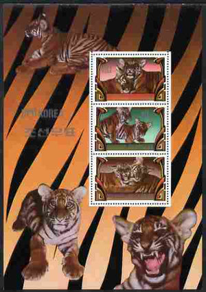 North Korea 1982 Tigers perf sheetlet containing three values (30w, 40w & 80w) unmounted mint as SG N2197-9
