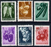 Rumania 1958 Agriculture cto set of 6 (Vegetables) SG 1107-12