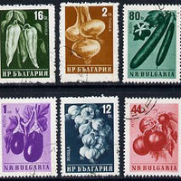 Rumania 1958 Agriculture cto set of 6 (Vegetables) SG 1107-12