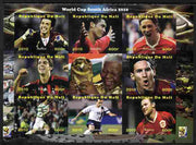 Mali 2010 Football World Cup imperf sheetlet containing 9 values unmounted mint. Note this item is privately produced and is offered purely on its thematic appeal, it has no postal validity