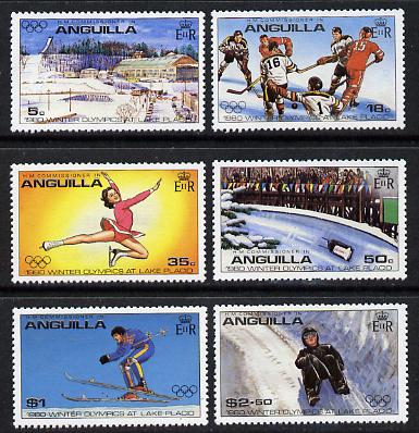 Anguilla 1980 Lake Placid Winter Olympics set of 6 perf 13 (SG 389-94) unmounted mint