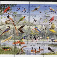 Malawi 1992 Birds perf sheetlet containing set of 20 values unmounted mint SG 876-95