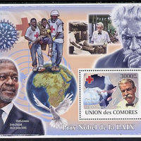 Comoro Islands 2008 Nobel Peace Prize Winners perf s/sheet unmounted mint