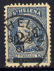 St Helena Forgery 2.5d on 6d blue by De Beuckelaer (West type 5) 'used' single. (Please note: we have a modest stock of this item so the one you receive may not be identical to the one scanned)