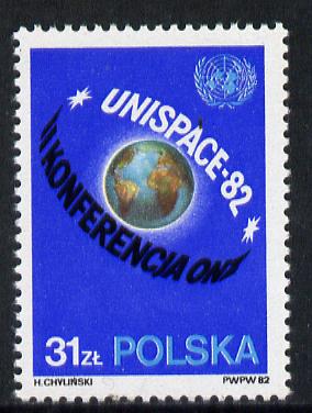 Poland 1982 UN Space Conference unmounted mint, SG 2819*