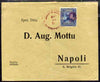 Colombia 1917 printed cover to Italy bearing 5c,Bolivar backstamped with Naples receiving mark
