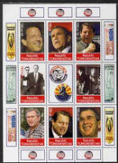 Turkmenistan 2000 George W Bush - Campaign 2000 perf sheetlet containing 8 values plus label unmounted mint. Note this item is privately produced and is offered purely on its thematic appeal