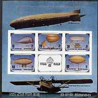 North Korea 1982 Bicentenary of manned Flight (1st Issue) imperf sheetlet containing 5 values from a limited printing, unmounted mint, SG N2244a