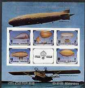 North Korea 1982 Bicentenary of manned Flight (1st Issue) imperf sheetlet containing 5 values from a limited printing, unmounted mint, SG N2244a