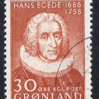 Greenland 1958 Hans Egede (Missionary) very fine cds used, SG 41*