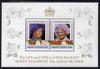 St Lucia 1985 Life & Times of HM Queen Mother (Leaders of the World) the unissued deluxe sheetlet containing 2 x $1.10, unmounted mint, similar to SG 836a