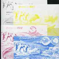 North Korea 2003 Arctic & Antarctic Fauna sheetlet containing 5 values - set of 4 imperf progressive proofs comprising the 4 individual colours (magenta, yellow, blue & black) unmounted mint as SG MS N4330