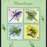 Brazil 2001 WWF - Birds perf sheetlet containing 4 values unmounted mint, SG MS 3207