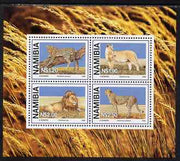 Namibia 1998 Large Wild Cat perf sheetlet containing 4 values unmounted mint, SG MS 786