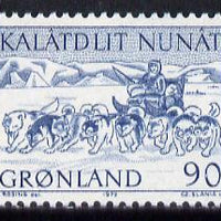 Greenland 1972 Mail Transport 90ore (dog-sledge) unmounted mint SG 80*