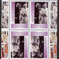 Somaliland 1999 Princes Di & The Pope perf sheetlet containing 4 values arranged in tete-beche format unmounted mint