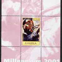 Angola 2001 Millennium series - Louis Armstrong perf s/sheet unmounted mint. Note this item is privately produced and is offered purely on its thematic appeal