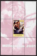 Angola 2001 Millennium series - Louis Armstrong perf s/sheet unmounted mint. Note this item is privately produced and is offered purely on its thematic appeal
