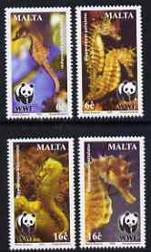 Malta 2002 WWF - Mediterranean Seahorses perf set of 4 values unmounted mint, SG 1243-6