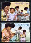 Vanuatu 1996 UNICEF perf set of 2 unmounted mint, SG 722-23