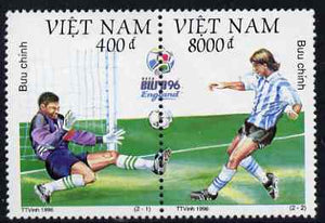 Vietnam 1996 Football European Championships perf se-tenant pair unmounted mint, SG 2055-56