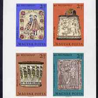 Hungary 1969 Stamp Day - Folk Art Wood Carvings imperf m/sheet unmounted mint as SG MS2475