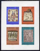 Hungary 1969 Stamp Day - Folk Art Wood Carvings imperf m/sheet unmounted mint as SG MS2475