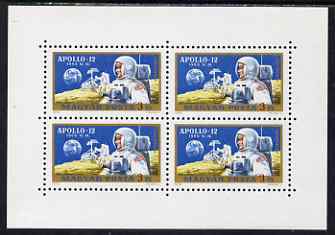 Hungary 1970 Apollo 12 Space Mission perf m/sheet containing block of 4 unmounted mint, SG MS 2516