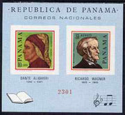 Panama 1966 Famous Men imperf m/sheet unmounted mint (Dante & Wagner)
