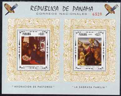 Panama 1966 Religious Paintings perf m/sheet unmounted mint (Schongauer & Raphael)