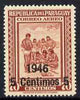 Paraguay 1946 surcharged 5c on 70c red-brown (Postmen) unmounted mint, SG,639