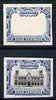 Peru 1905 Board of Health Building 12c imperf proof of frame only on thin card plus imperf prrof of completed design on ugummed thin paper minor wrinkles, ex ABNCo archives, s SG361