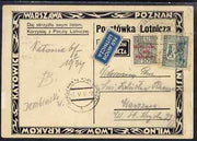 Poland 1934 Katowice Philatelic Exhibition opt on 20g grey on postcard with special exhibition postmark