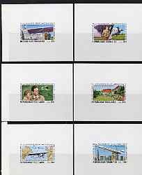 Togo 1977 50th Anniversary of Lindbergh's Transatlantic Flight imperf set of 6 individual deluxe sheets, unmounted mint as SG 1207-12