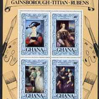 Ghana 1977 Painters' Anniversaries perf m/sheet unmounted mint, SG 816-19