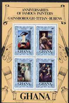 Ghana 1977 Painters' Anniversaries perf m/sheet unmounted mint, SG 816-19