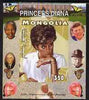 Mongolia 2007 Tenth Death Anniversary of Princess Diana 350f imperf m/sheet #14 unmounted mint (Churchill, Kennedy, Mandela, Roosevelt & Butterflies in background)