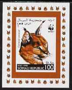 Somalia 1998 WWF - Caracal Lynx 100sh imperf individual de-luxe sheetlet, unmounted mint. Note this item is privately produced and is offered purely on its thematic appeal