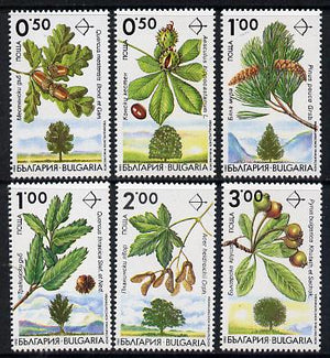 Bulgaria 1992 Trees set of 6 unmounted mint, Mi 4001-06