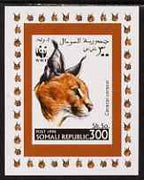 Somalia 1998 WWF - Caracal Lynx 300sh imperf individual de-luxe sheetlet, unmounted mint. Note this item is privately produced and is offered purely on its thematic appeal