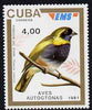 Cuba 1991 Express Mail Stamp - 4p Cuban Grassquit Bird unmounted mint SG E3641