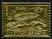 Sharjah 1972 Future Space Research perf 4r embossed in gold foil unmounted mint, as Mi 1064A