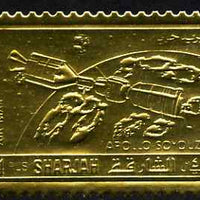 Sharjah 1972 Apollo-Soyuz perf 4r embossed in gold foil unmounted mint, as Mi 1066A