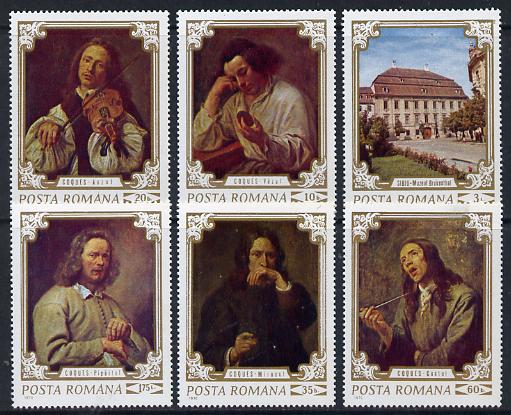 Rumania 1970 Paintings from Bruckenthal Museum set of 6 (The Five Senses - Coques) unmounted mint, SG3779-84, Mi 2897-2902