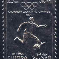 Fujeira 1972 Munich Olympic Games perf 10r Football embossed in silver foil unmounted mint as Mi 1403A