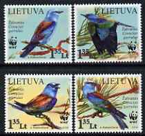 Lithuania 2008 WWF - European Roller perf set of 4 unmounted mint