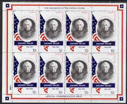 Staffa 1982 Presidents of the United States #12 Zachary Taylor perf sheetlet containing 8 x 12p values unmounted mint