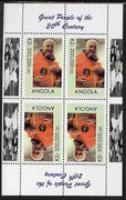 Angola 1999 Great People of the 20th Century - John Glenn perf sheetlet containing 4 values (2 tete-beche pairs with Einstein in margin) unmounted mint